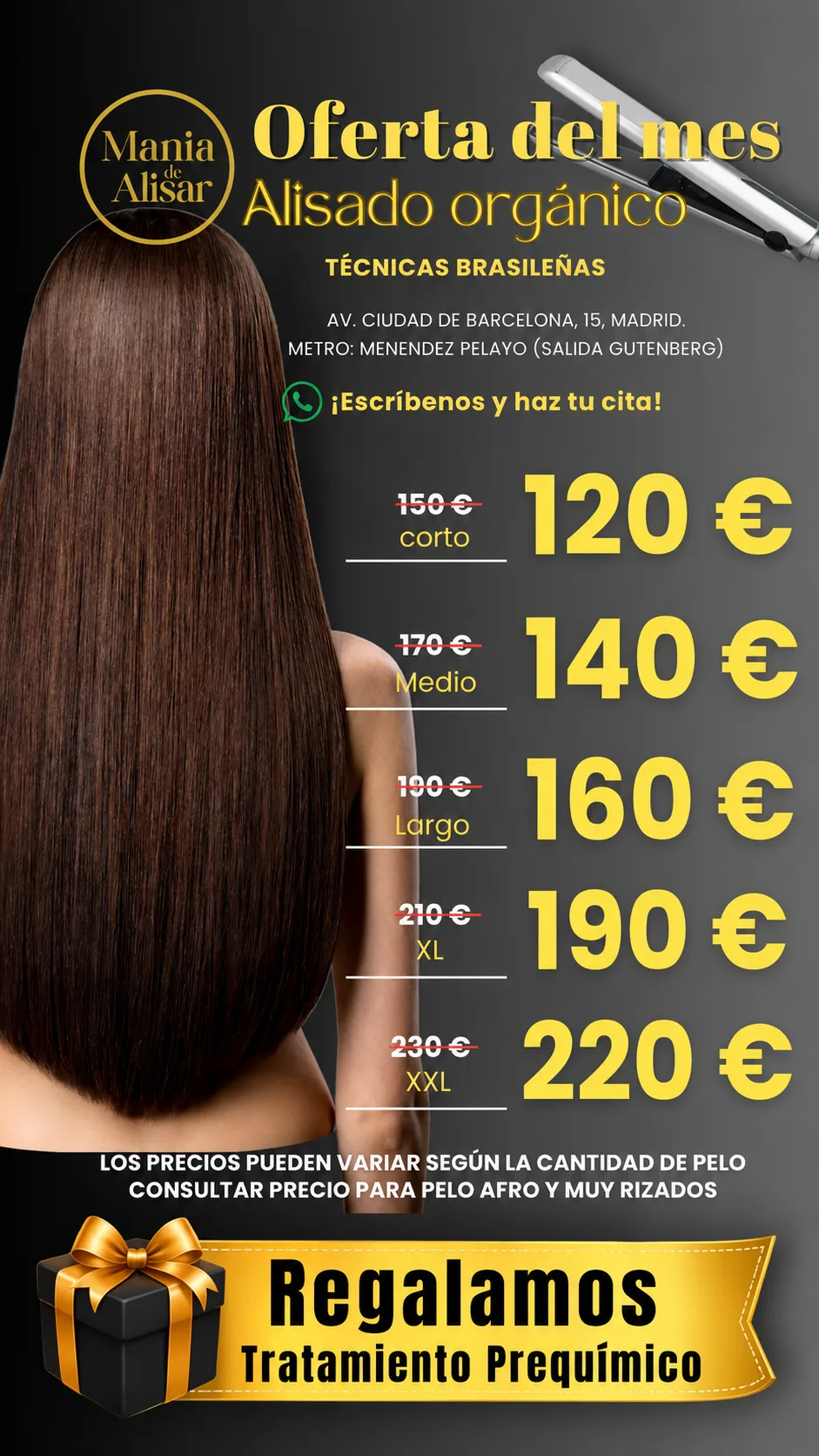 Oferta del mes alisado brasileño en Madrid